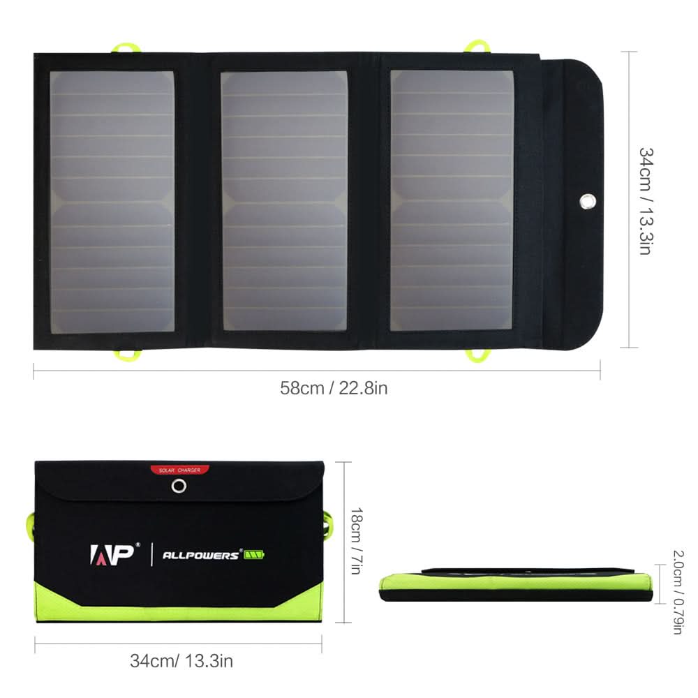 ALLPOWERS SP002 Zonnepaneel Ingebouwde 10000mAh Batterij 5V 21W