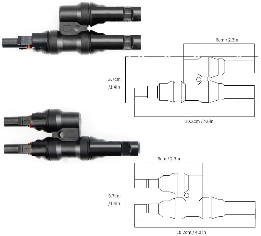 ALLPOWERS Y-type zonneconnectoren
