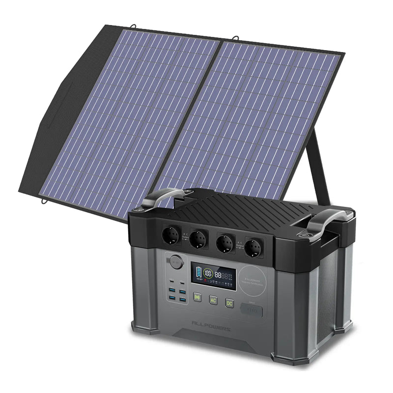 ALLPOWERS Zonnegeneratorset 2400W (S2000 Pro + SP027 100W zonnepaneel)