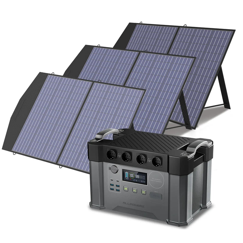 ALLPOWERS Zonnegeneratorset 2400W (S2000 Pro + SP027 100W zonnepaneel)