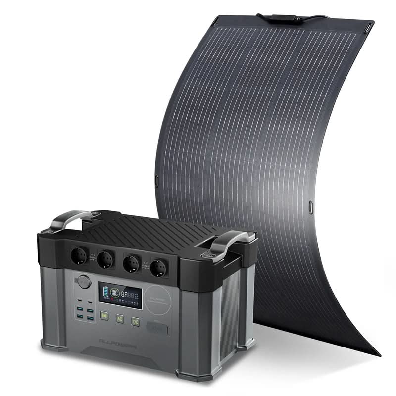 ALLPOWERS Zonnegeneratorset 2400W (S2000 Pro + SF100 100W flexibel zonnepaneel)