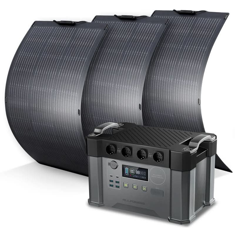 ALLPOWERS Zonnegeneratorset 2400W (S2000 Pro + SF100 100W flexibel zonnepaneel)