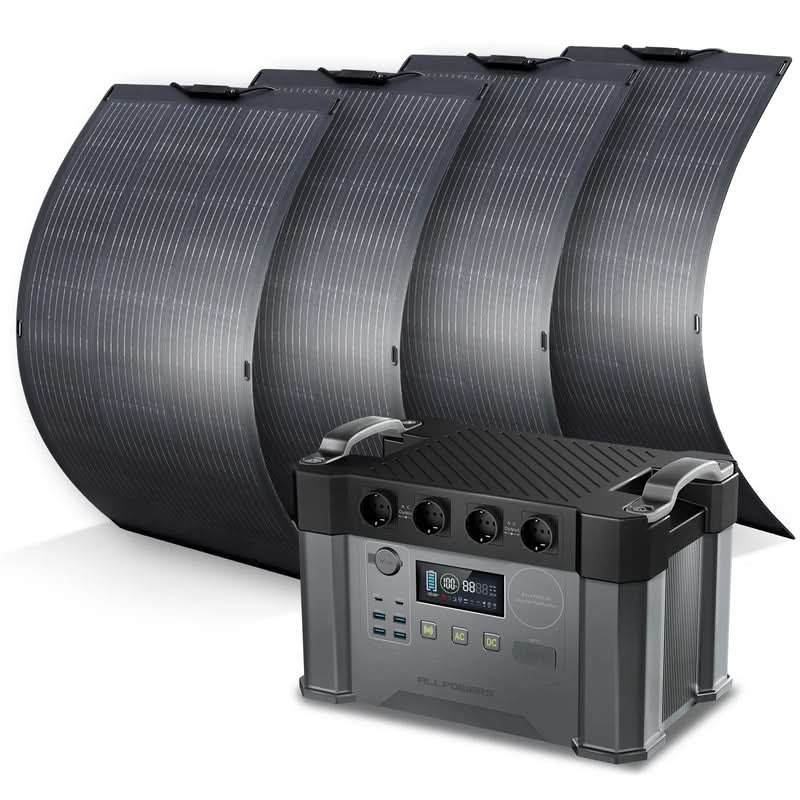 ALLPOWERS Zonnegeneratorset 2400W (S2000 Pro + SF100 100W flexibel zonnepaneel)