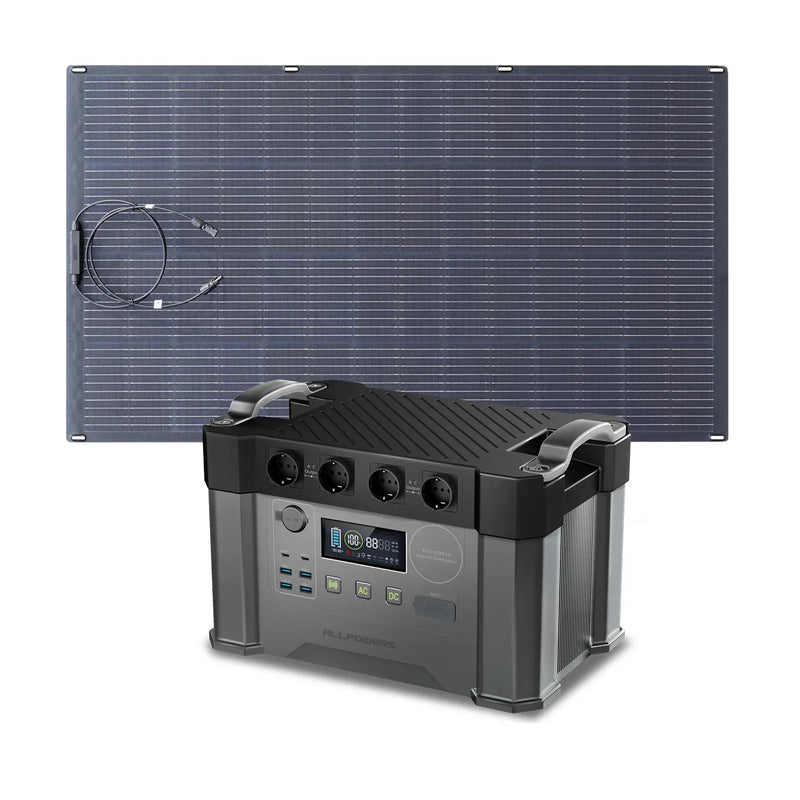 ALLPOWERS Zonnegeneratorset 2400W (S2000 Pro + SF200 200W flexibel zonnepaneel)