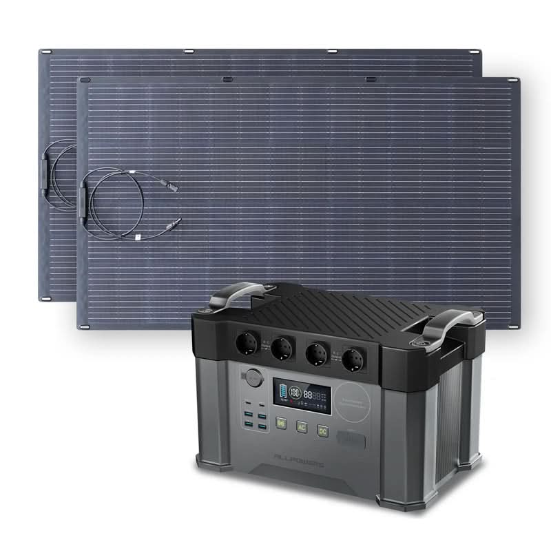 ALLPOWERS Zonnegeneratorset 2400W (S2000 Pro + SF200 200W flexibel zonnepaneel)