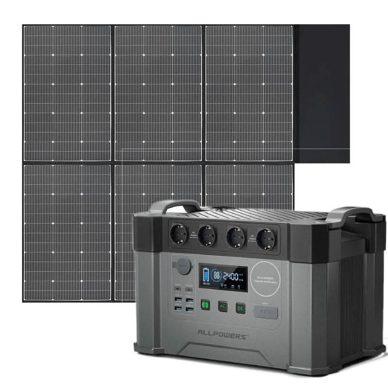 ALLPOWERS Zonnegeneratorkit 2400W (S2000 Pro + SP039 600W zonnepaneel)