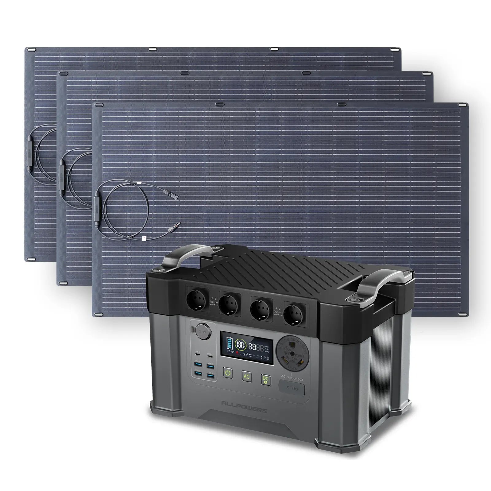 ALLPOWERS Zonnegeneratorset 2400W (S2000 Pro + SF200 200W flexibel zonnepaneel)