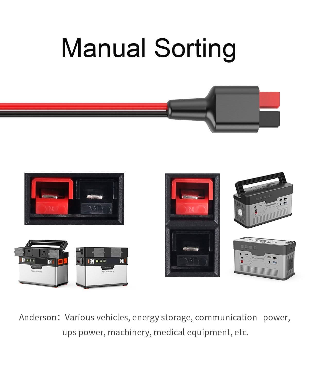 ALLPOWERS Anderson Solar Connector Adapterkabel