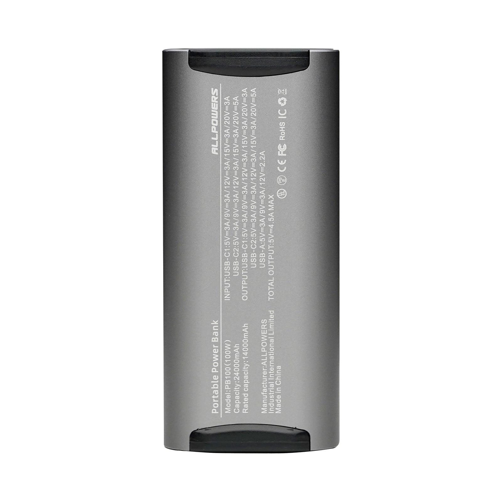 ALLPOWERS PB100 draagbare powerbank 100W 24000mAh met SP001 5V 21W zonnepaneel