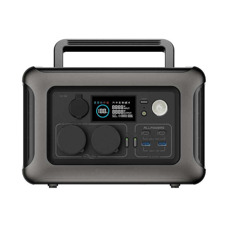 ALLPOWERS Zonnegeneratorset 600W (R600 + SF100 100W flexibel zonnepaneel)