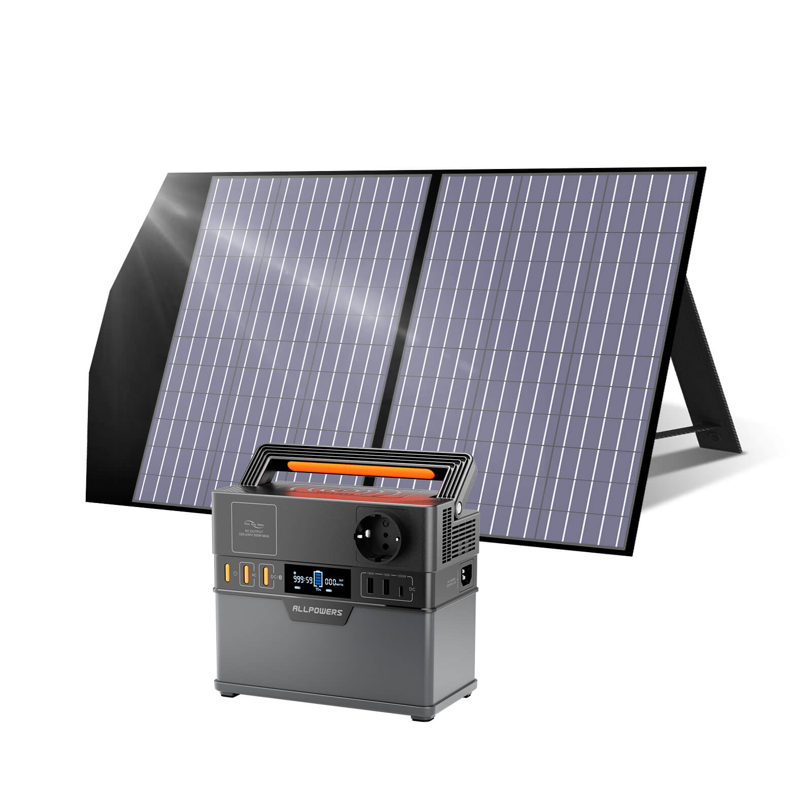 ALLPOWERS Zonnegeneratorset 300W (S300 Plus + SP027 100W zonnepaneel)