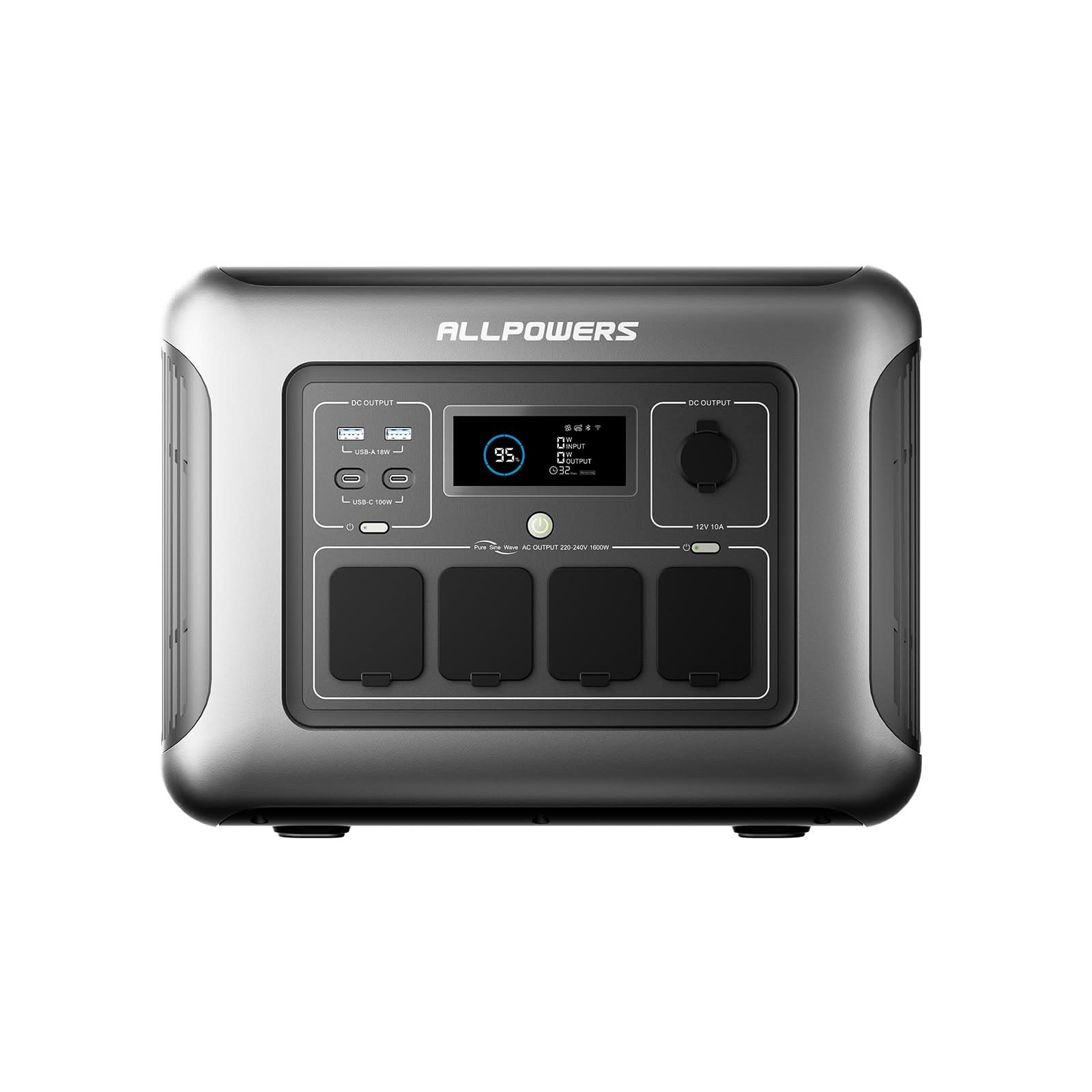 ALLPOWERS R1500 LITE Draagbaar Energiestation 1600W 1056Wh LiFeP04 Accu