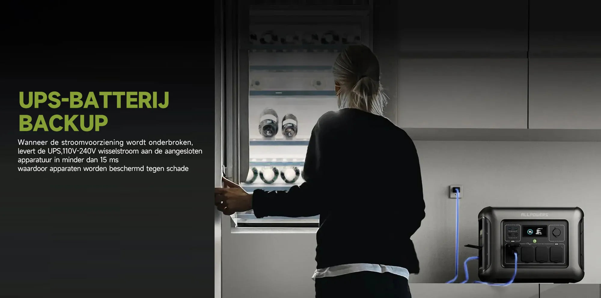 R1500 draagbare powerstation – UPS ononderbroken stroomvoorziening