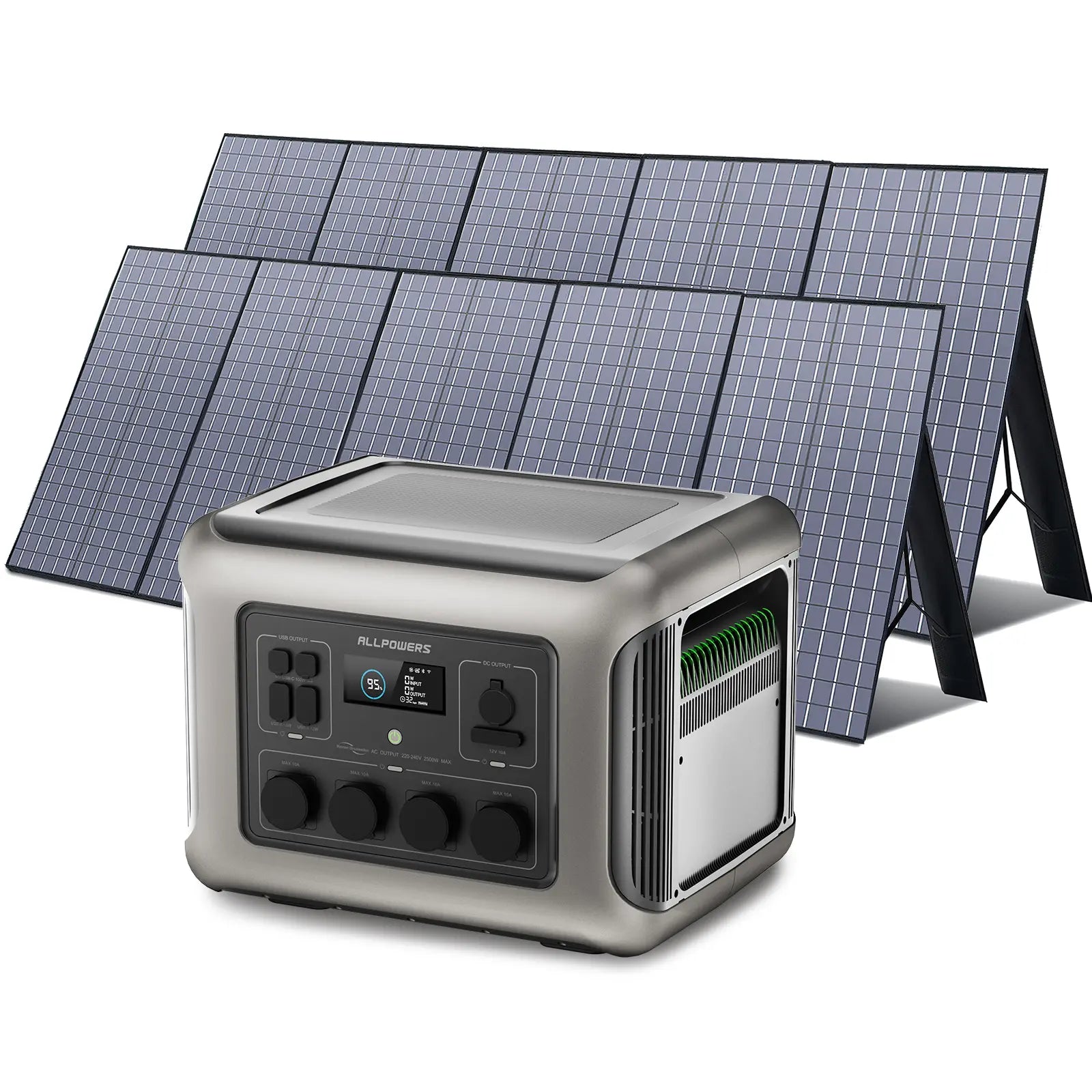 ALLPOWERS Zonnegeneratorset 2500W (R2500 + SP037 400W zonnepaneel)