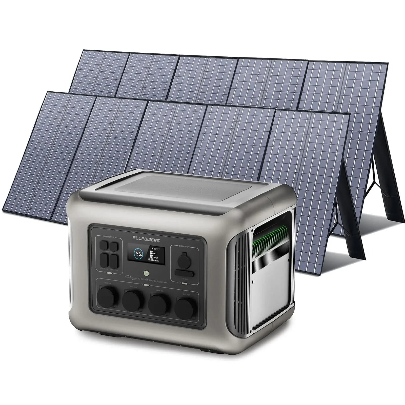 ALLPOWERS Zonnegeneratorset 2500W (R2500 + SP037 400W zonnepaneel)