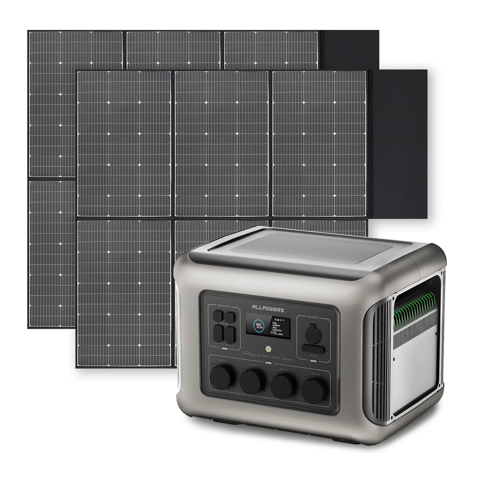 ALLPOWERS Zonnegeneratorset 2500W (R2500 + SP039 600W zonnepaneel)