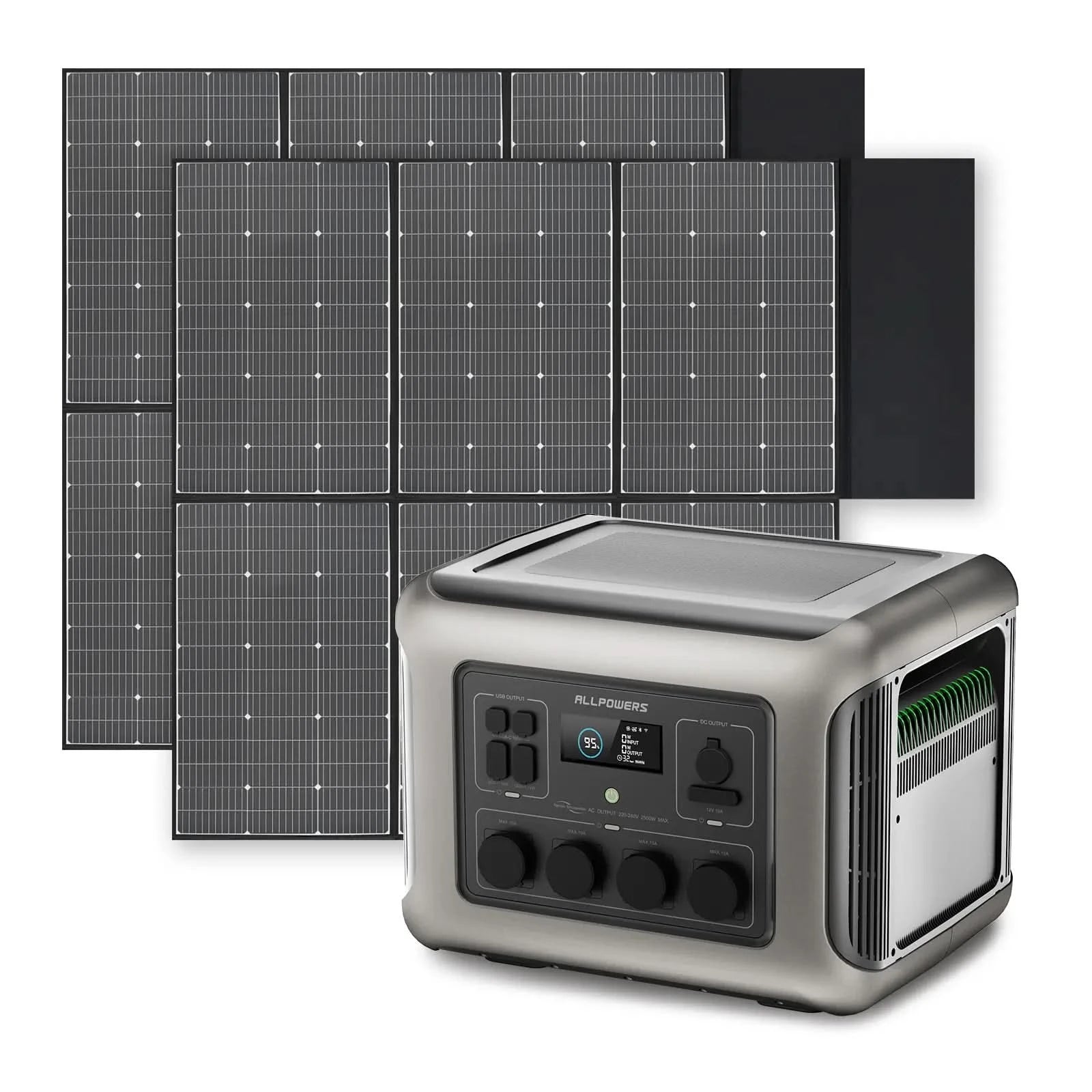ALLPOWERS Zonnegeneratorset 2500W (R2500 + SP039 600W zonnepaneel)