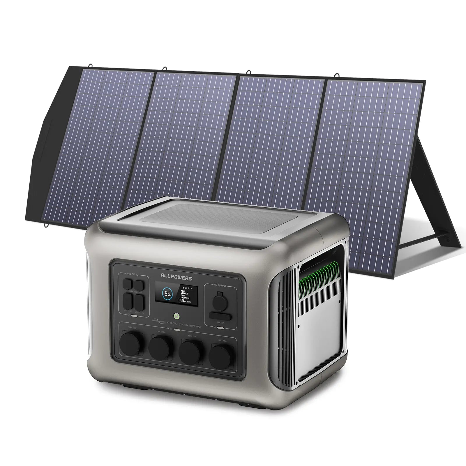 ALLPOWERS Zonnegeneratorset 2500W (R2500 + SP033 200W zonnepaneel)