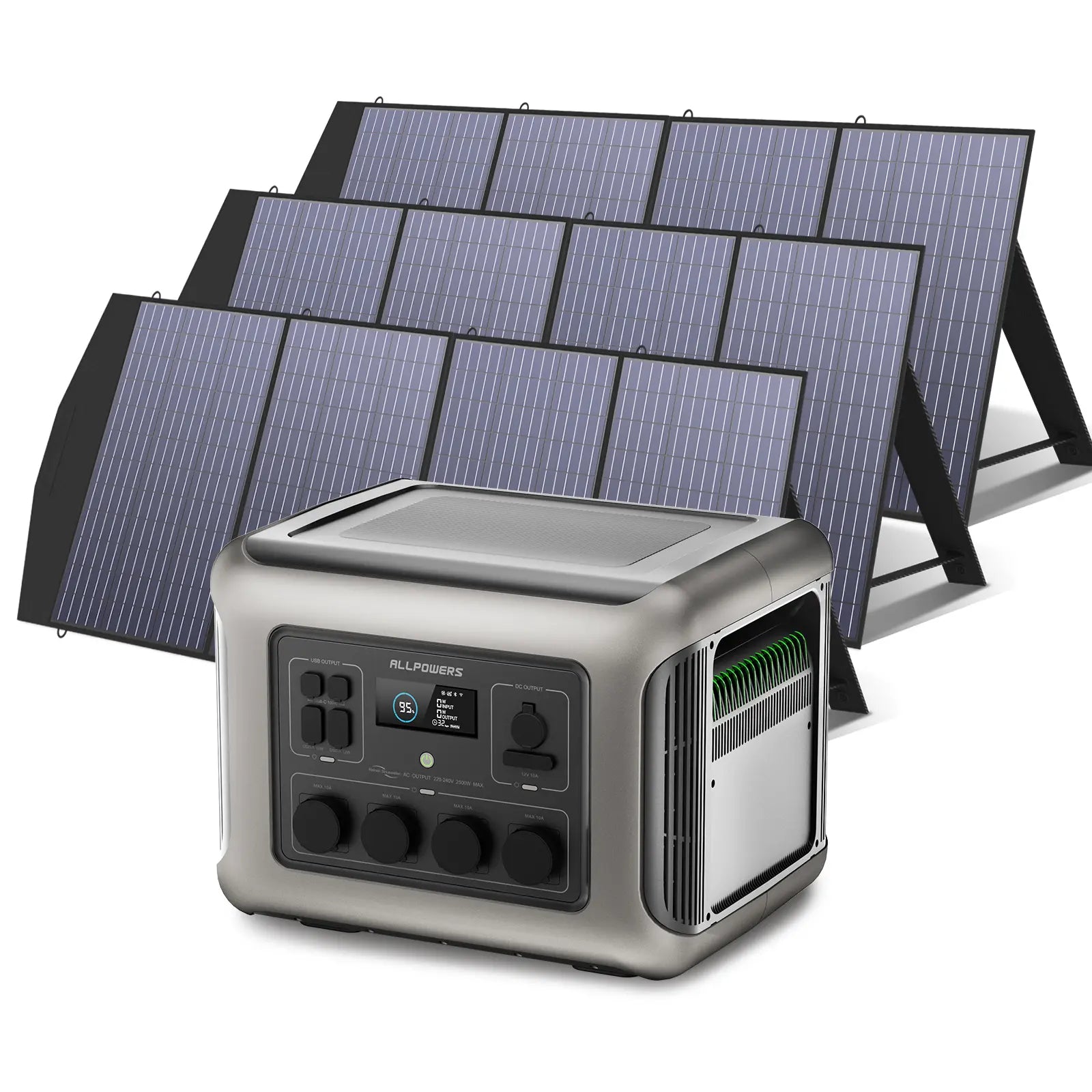 ALLPOWERS Zonnegeneratorset 2500W (R2500 + SP033 200W zonnepaneel)