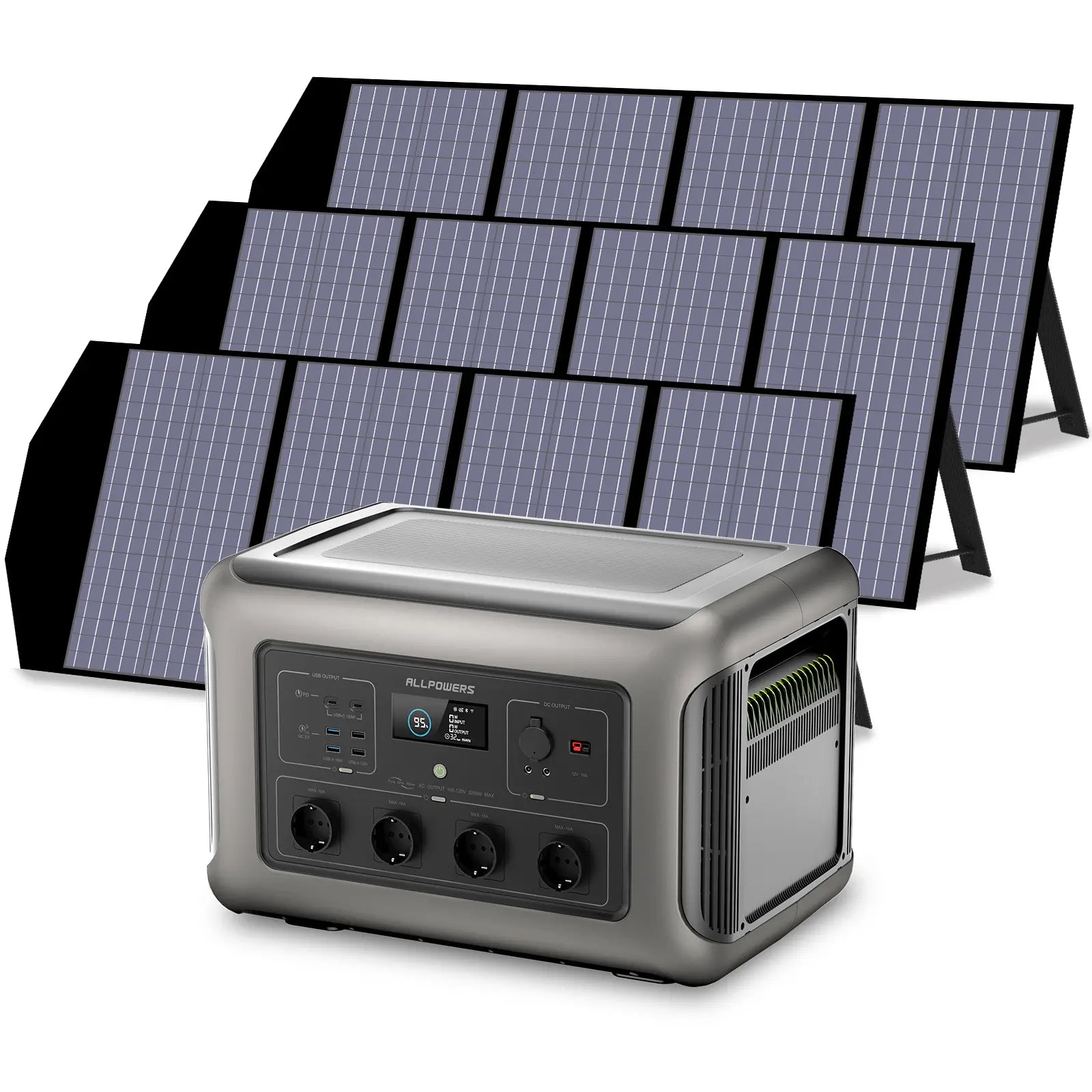 ALLPOWERS Zonnegeneratorset 3500W (R3500 + SP029 140W zonnepaneel)