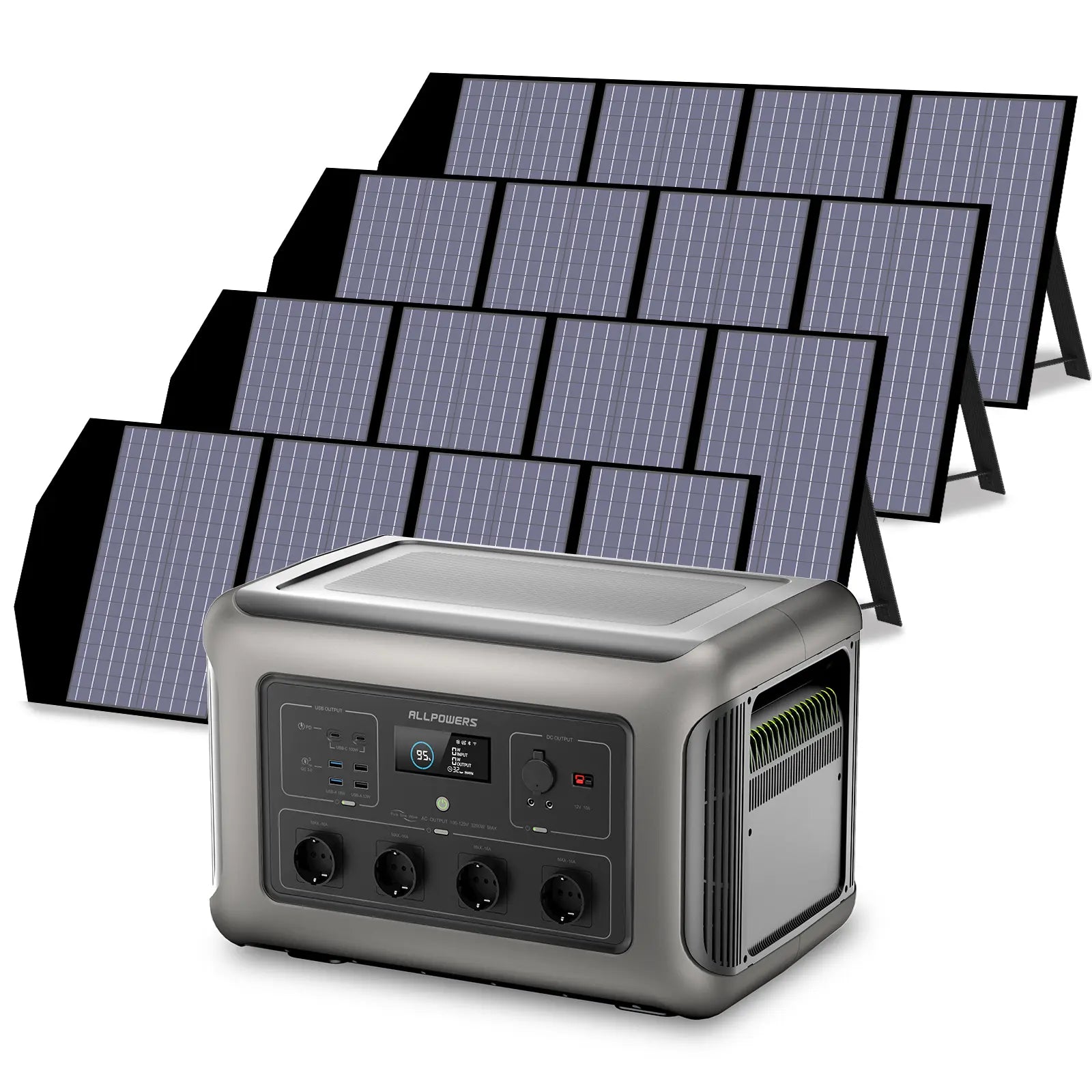 ALLPOWERS Zonnegeneratorset 3500W (R3500 + SP029 140W zonnepaneel)