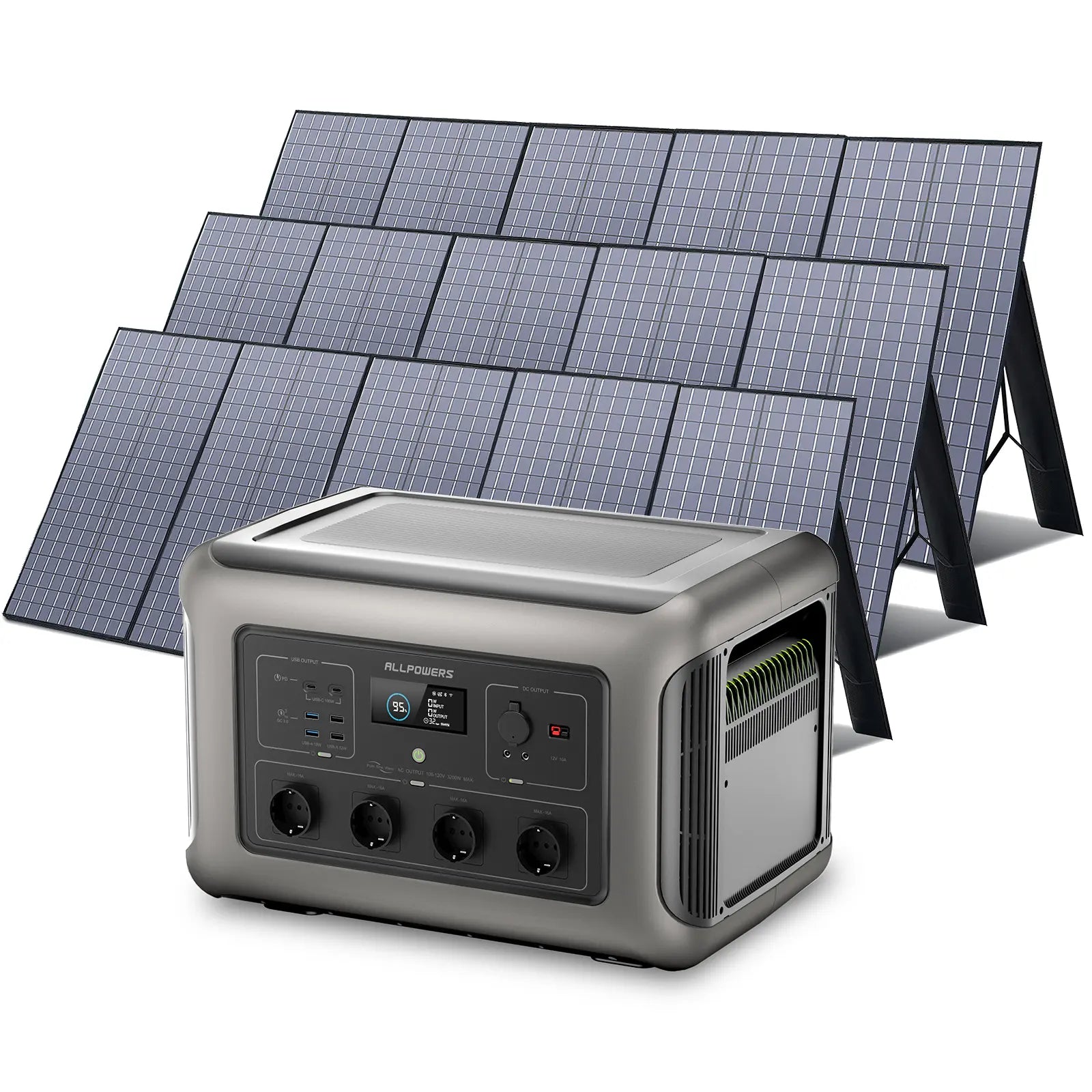 ALLPOWERS Zonnegeneratorset 3500W (R3500 + SP037 400W zonnepaneel)