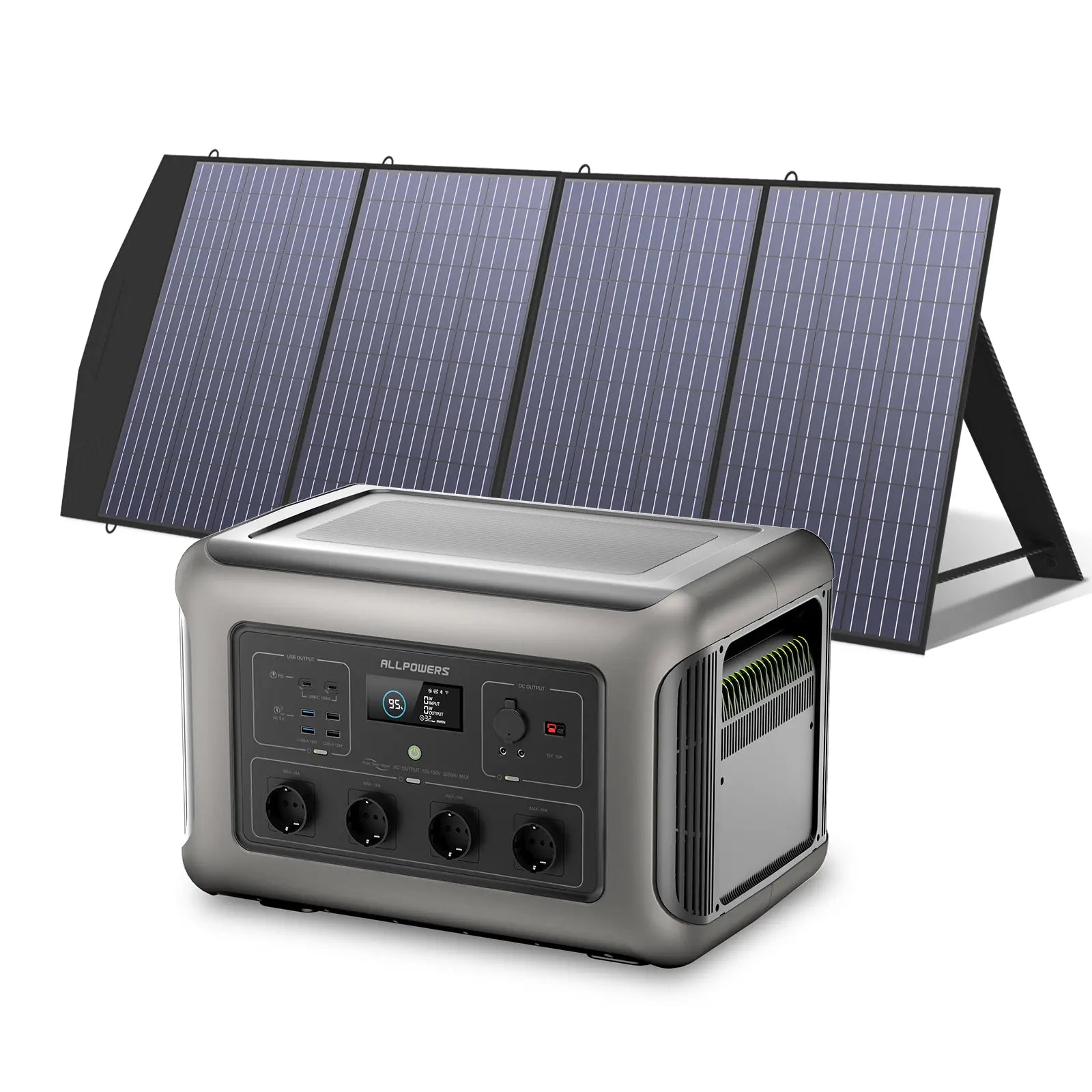 ALLPOWERS Zonnegeneratorset 3500W (R3500 + SP033 200W zonnepaneel)