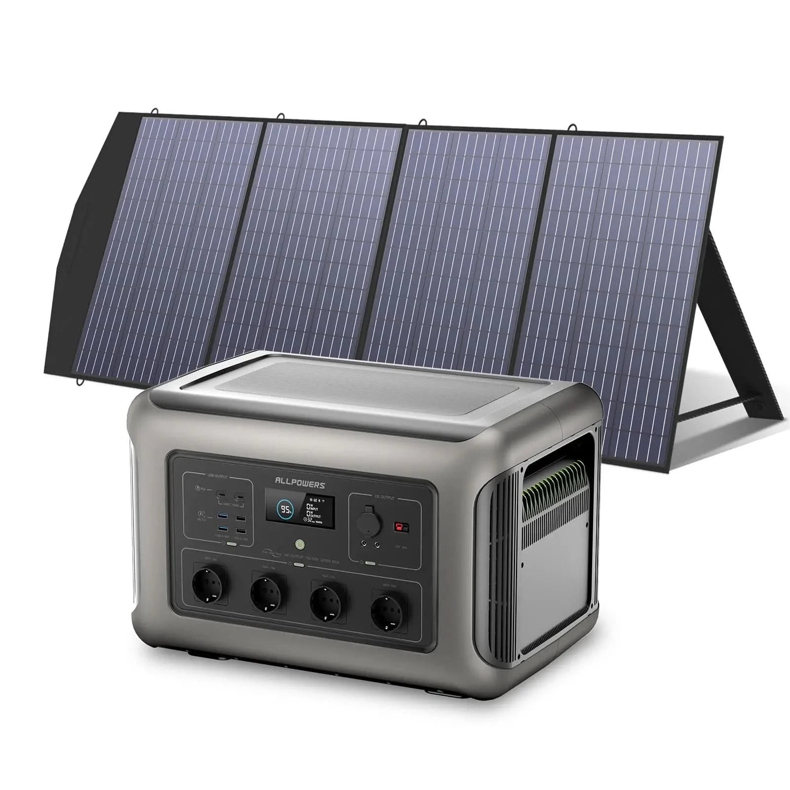 ALLPOWERS Zonnegeneratorset 3500W (R3500 + SP033 200W zonnepaneel)
