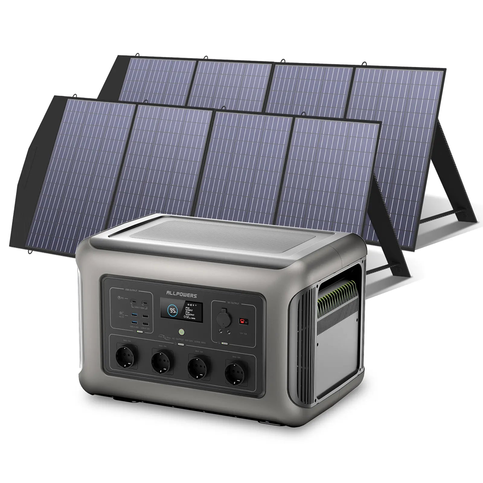 ALLPOWERS Zonnegeneratorset 3500W (R3500 + SP033 200W zonnepaneel)
