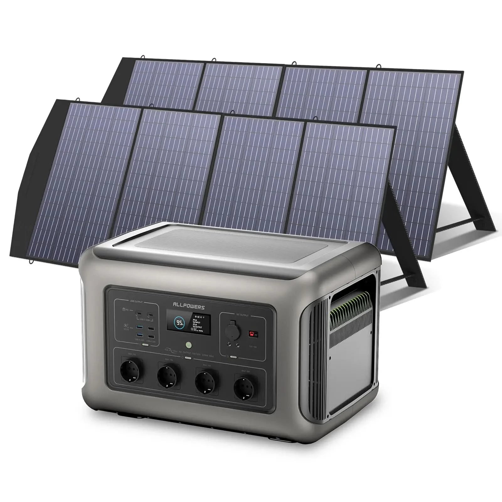 ALLPOWERS Zonnegeneratorset 3500W (R3500 + SP033 200W zonnepaneel)
