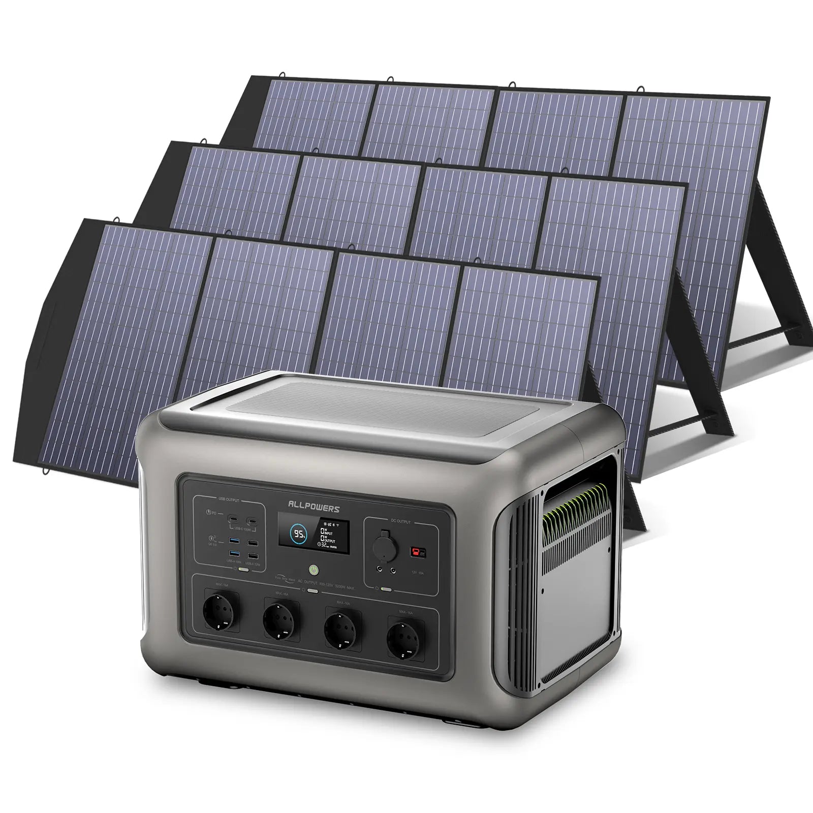 ALLPOWERS Zonnegeneratorset 3500W (R3500 + SP033 200W zonnepaneel)