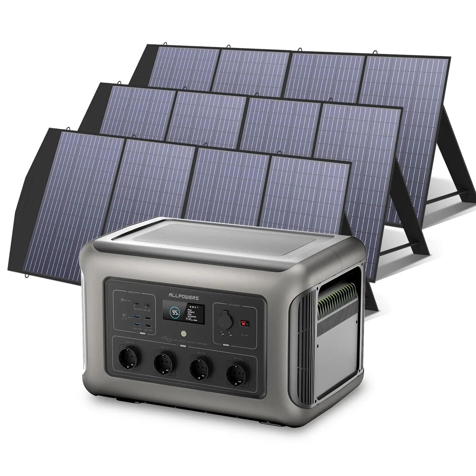 ALLPOWERS Zonnegeneratorset 3500W (R3500 + SP033 200W zonnepaneel)