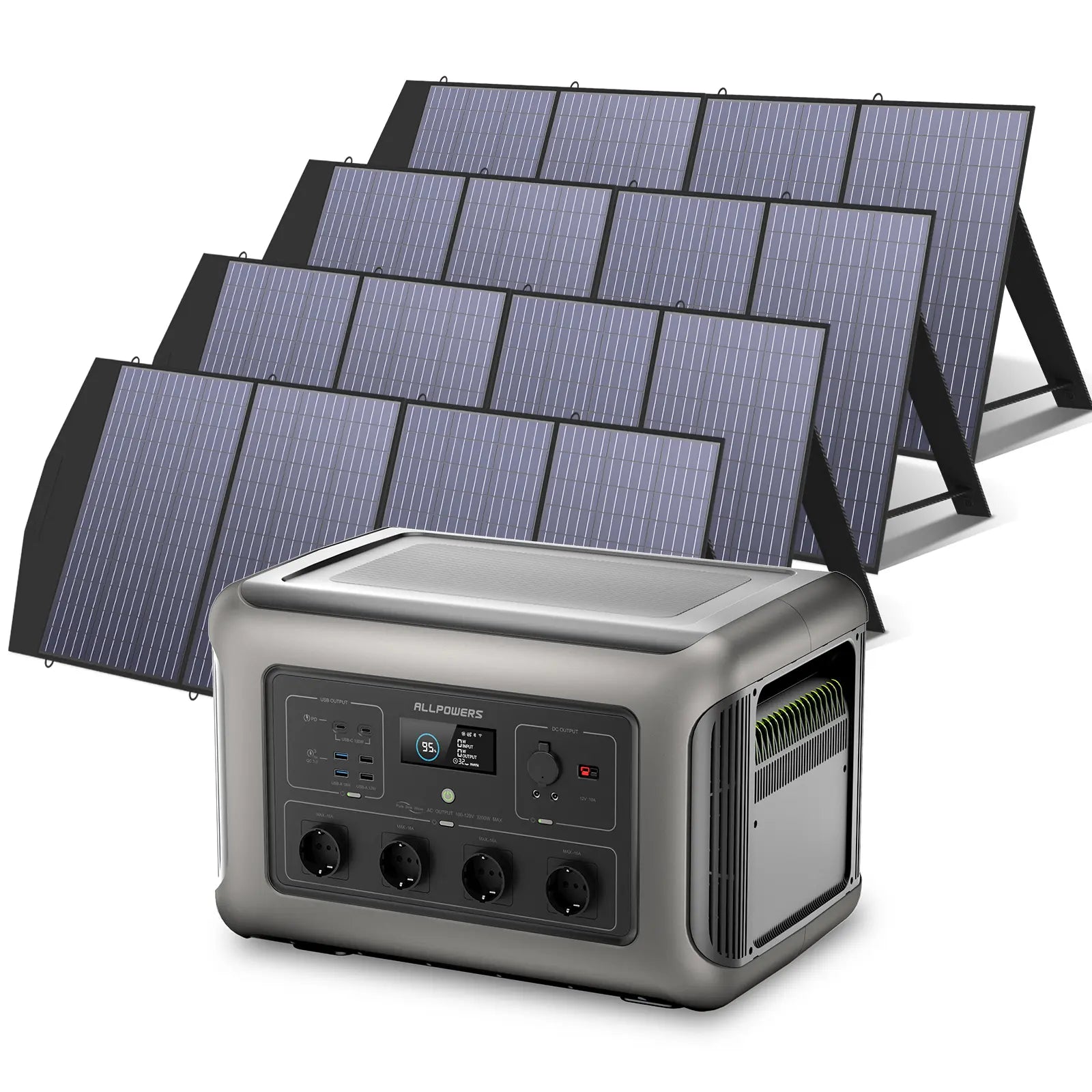 ALLPOWERS Zonnegeneratorset 3500W (R3500 + SP033 200W zonnepaneel)