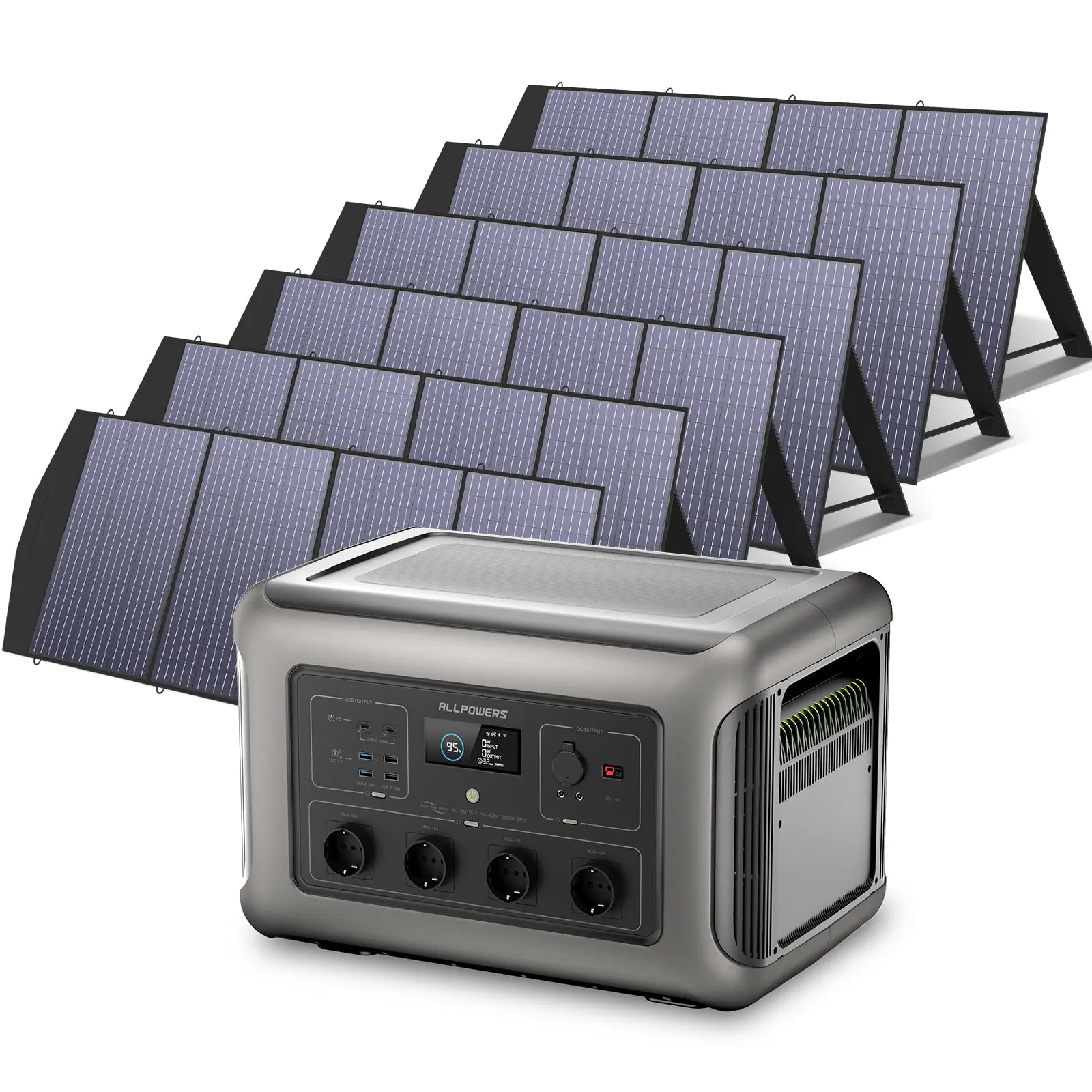 ALLPOWERS Zonnegeneratorset 3500W (R3500 + SP033 200W zonnepaneel)