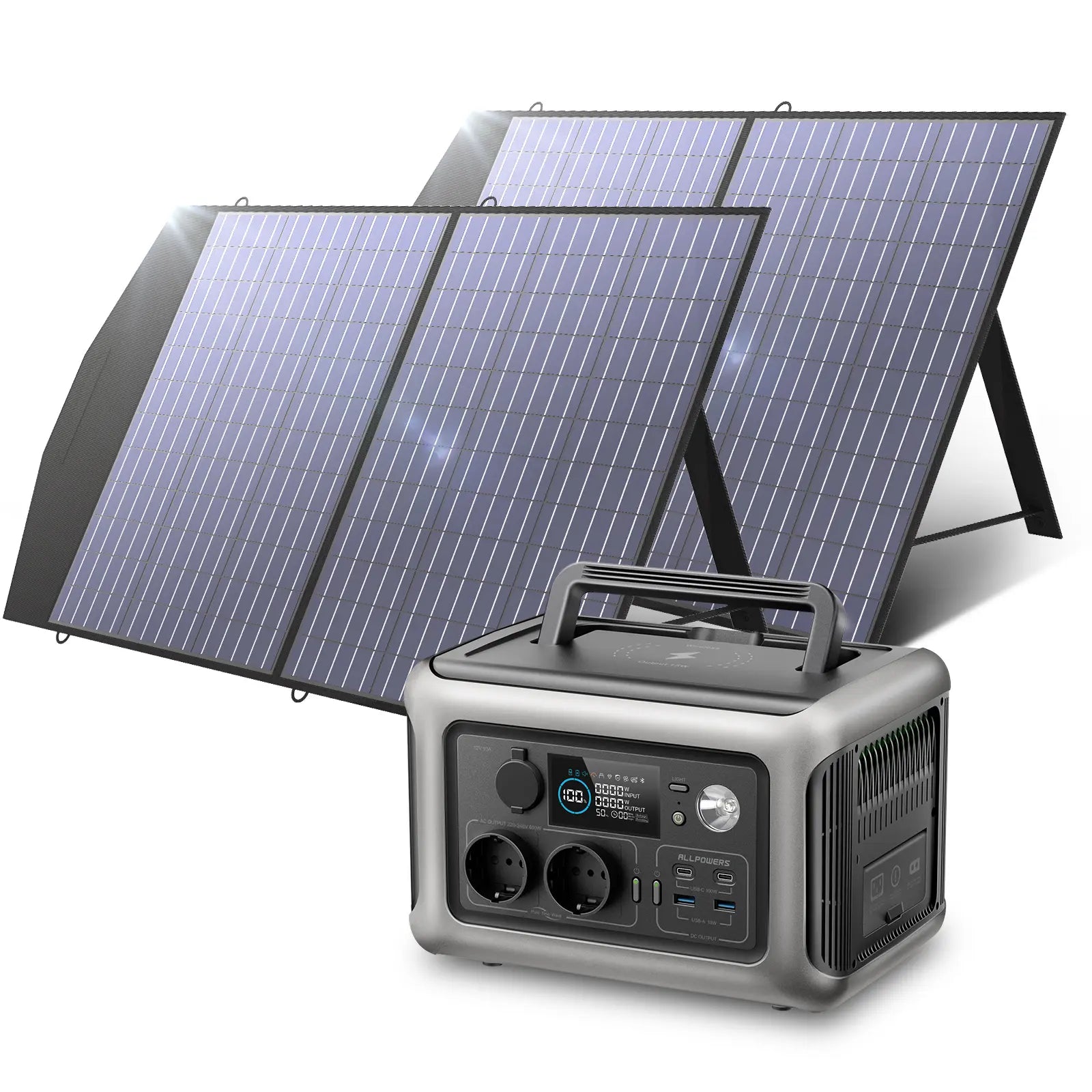 ALLPOWERS Zonnegeneratorkit 600W (R600 + SP027 100W Zonnepaneel)