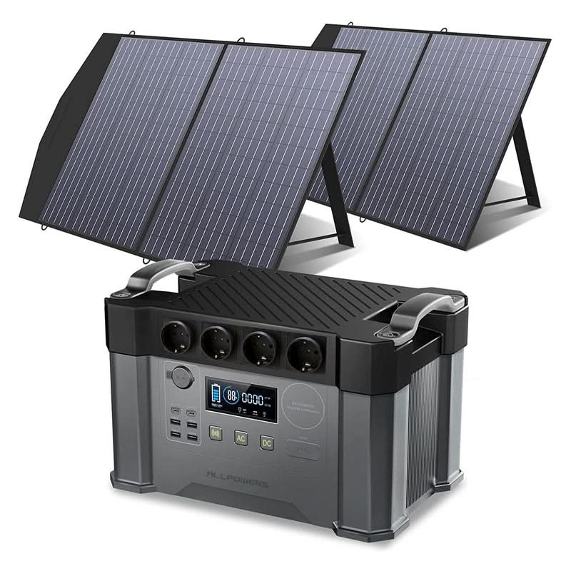 ALLPOWERS Zonnegeneratorset 2400W (S2000 Pro + SP027 100W zonnepaneel)