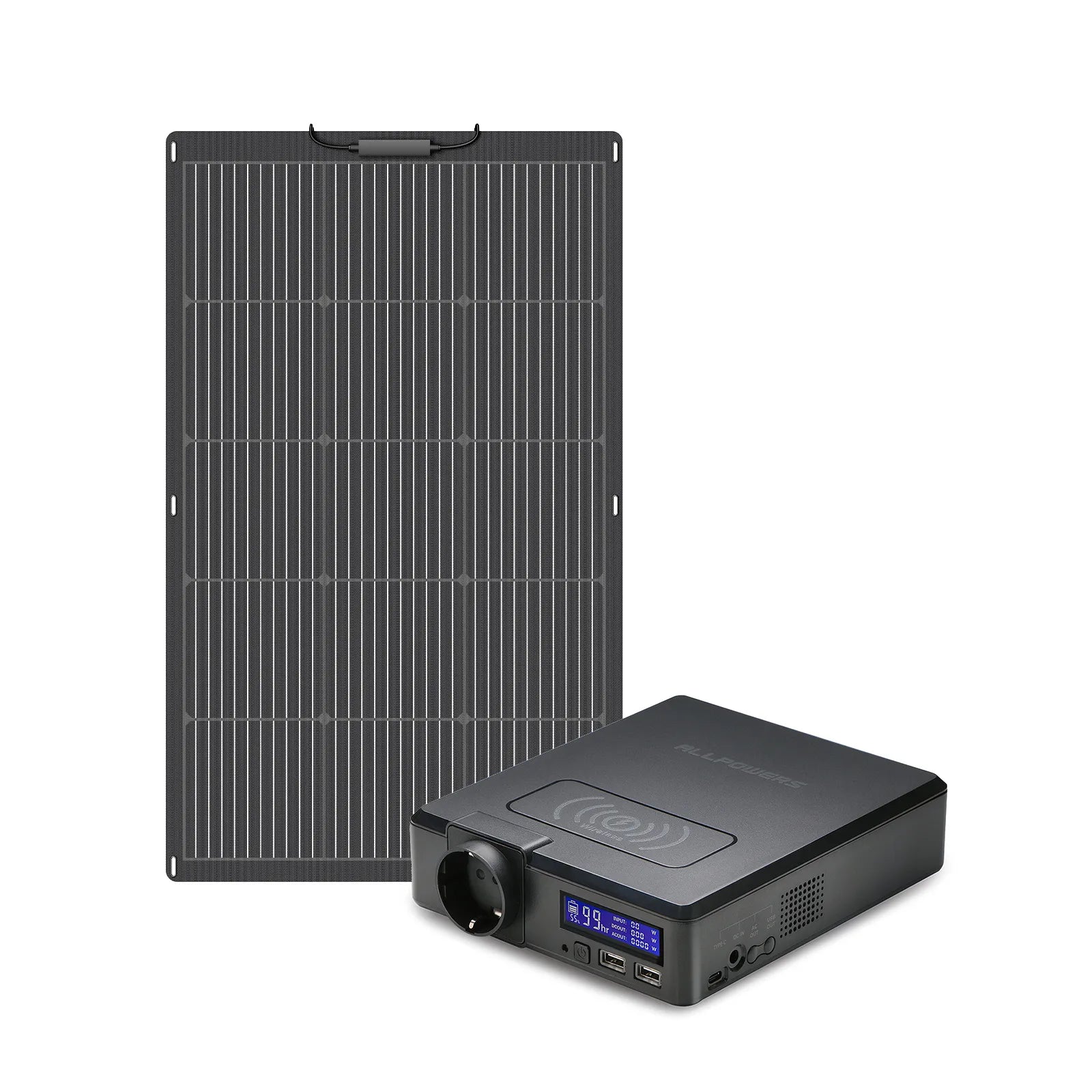ALLPOWERS Zonnegeneratorset 200W (S200 + SF100 100W flexibel zonnepaneel)