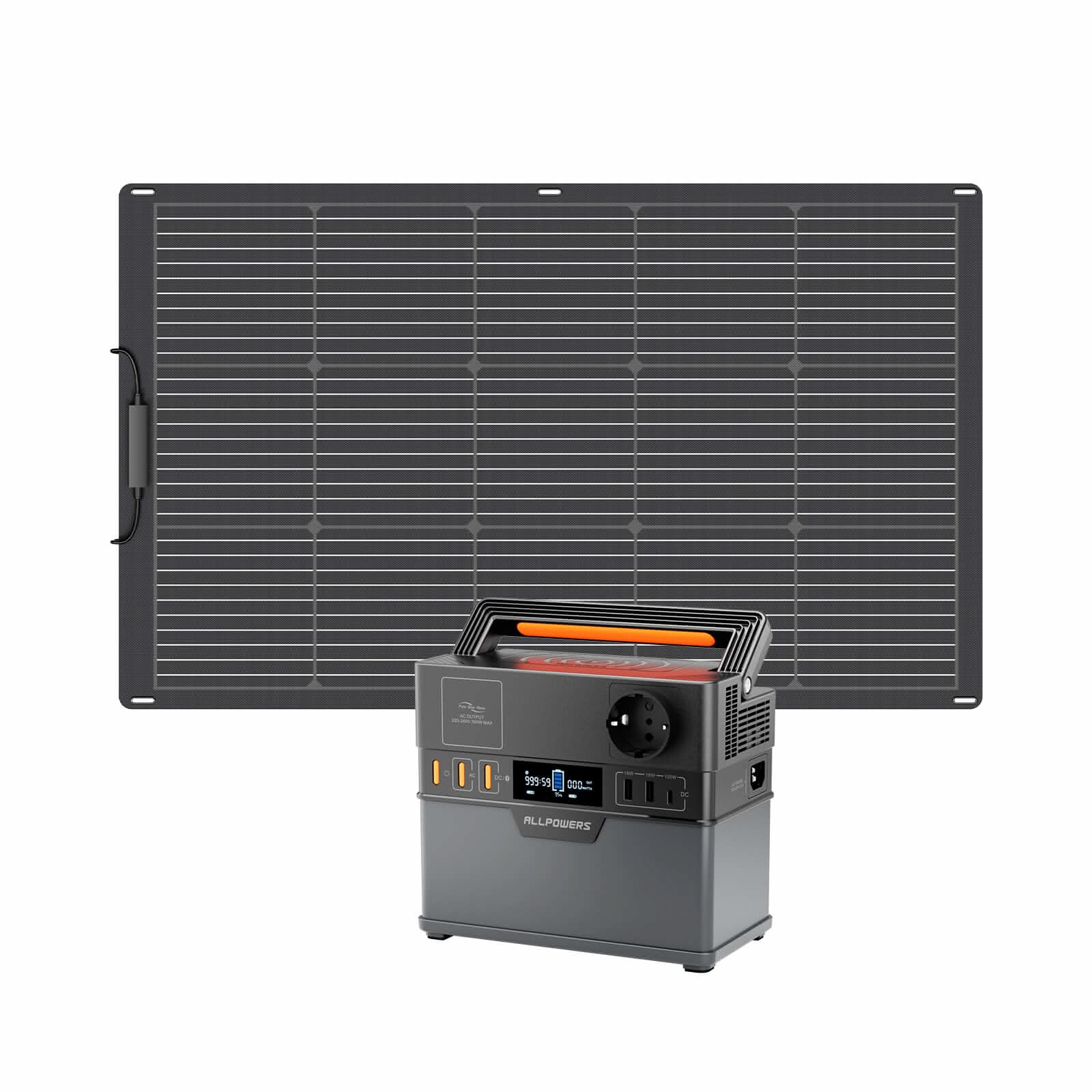 ALLPOWERS Zonnegeneratorset 300W (S300 PLUS + SF100 100W flexibel zonnepaneel)
