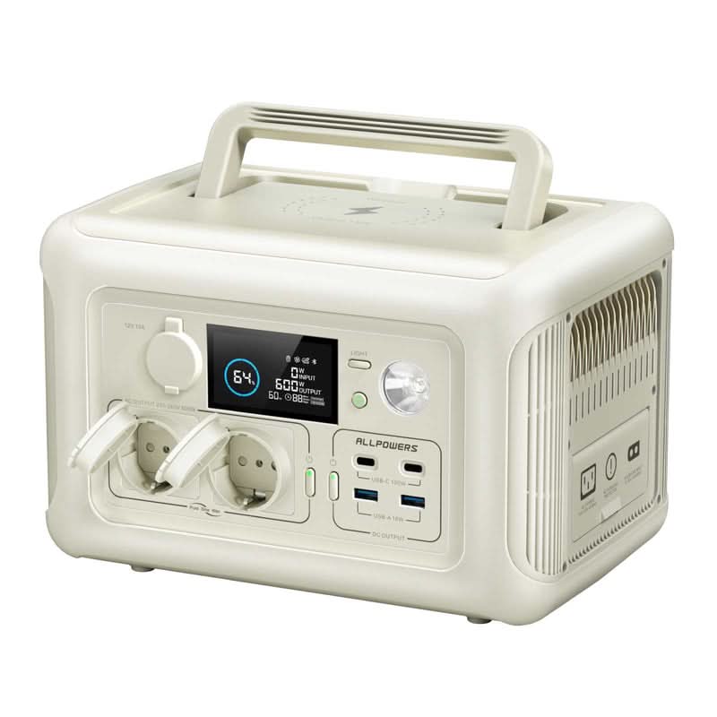 ALLPOWERS Zonnegeneratorset 600W (R600 + SF200 200W flexibel zonnepaneel)