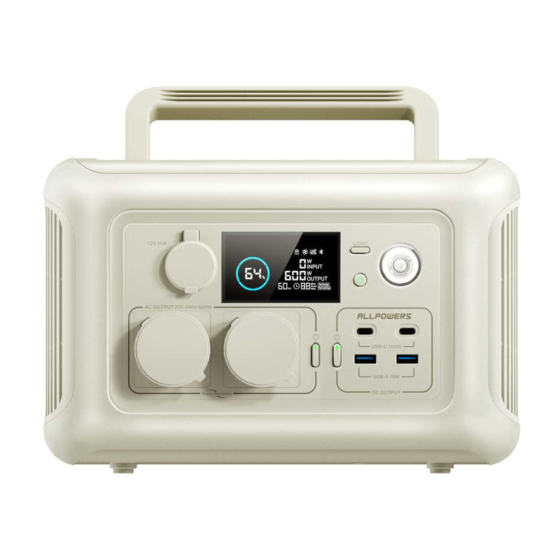 ALLPOWERS Zonnegeneratorset 600W (R600 + SP029 140W zonnepaneel)