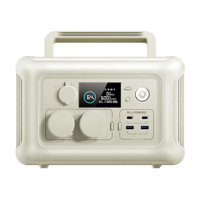 ALLPOWERS Zonnegeneratorset 600W (R600 + SP029 140W zonnepaneel)