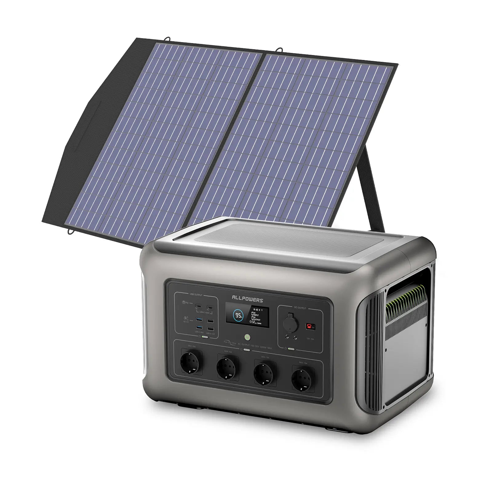 ALLPOWERS Zonnegeneratorset 3500W (R3500 + SP027 100W zonnepaneel)
