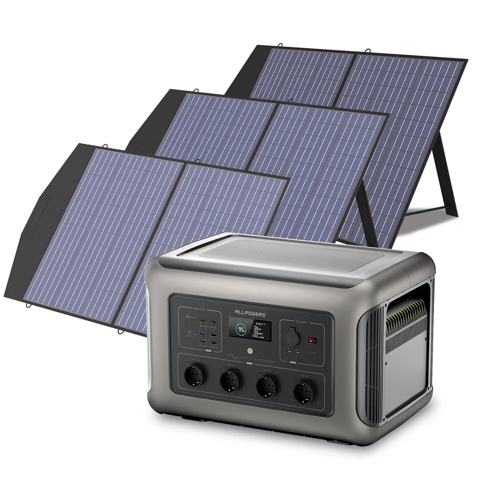 ALLPOWERS Zonnegeneratorset 3500W (R3500 + SP027 100W zonnepaneel)