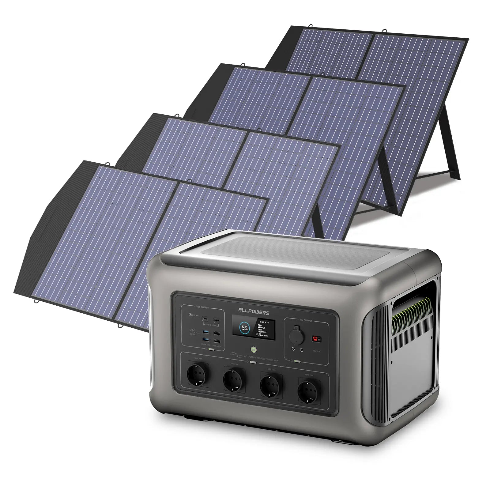 ALLPOWERS Zonnegeneratorset 3500W (R3500 + SP027 100W zonnepaneel)