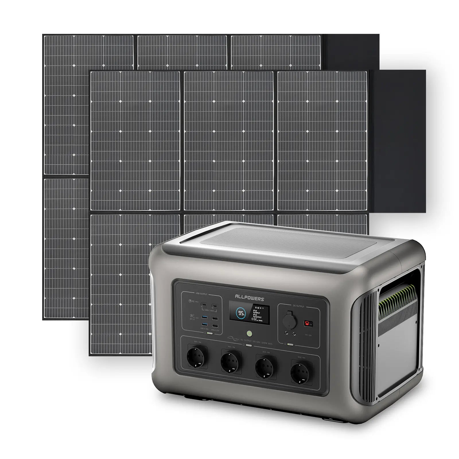 ALLPOWERS Zonnegeneratorset 3500W (R3500 + SP039 600W zonnepaneel)