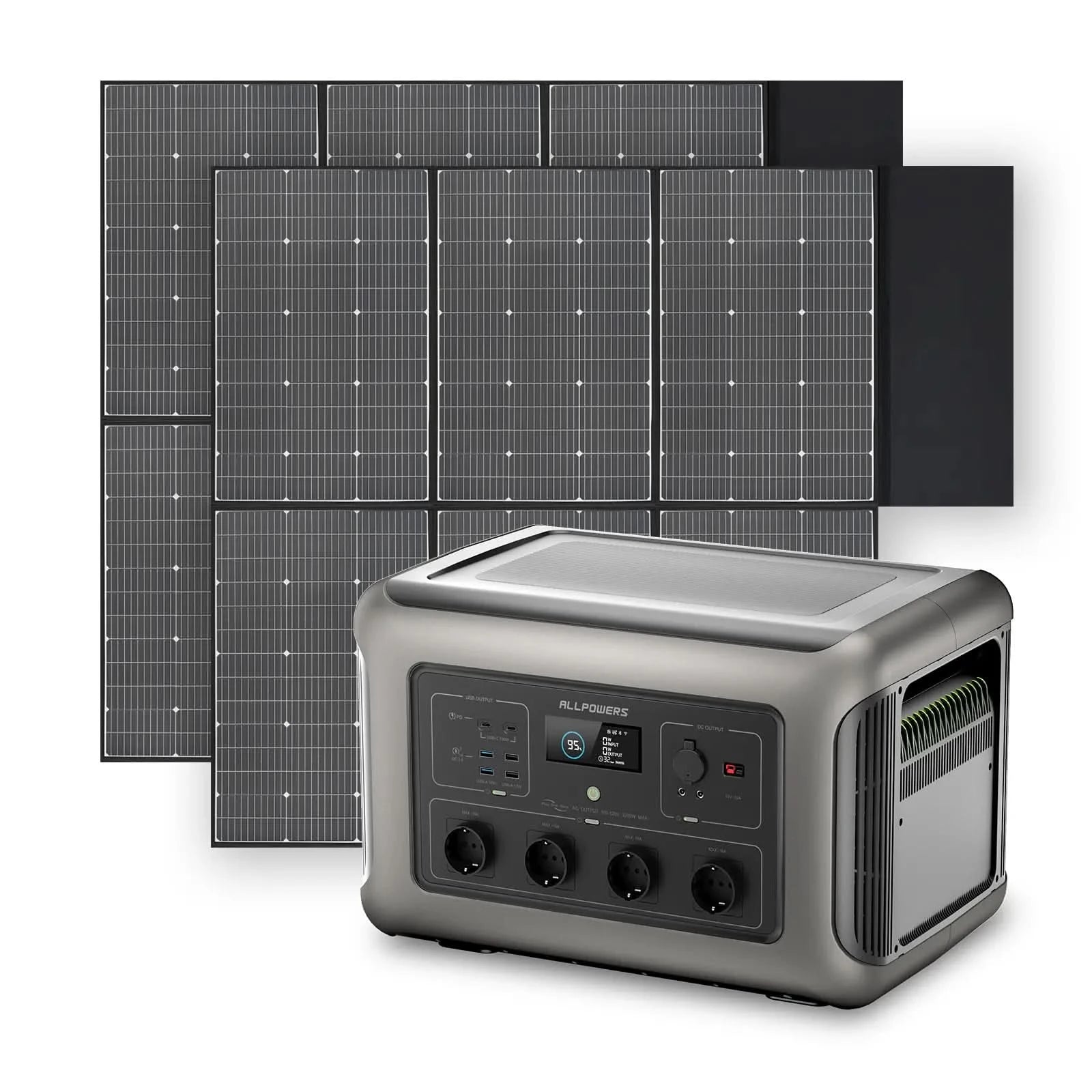 ALLPOWERS Zonnegeneratorset 3500W (R3500 + SP039 600W zonnepaneel)