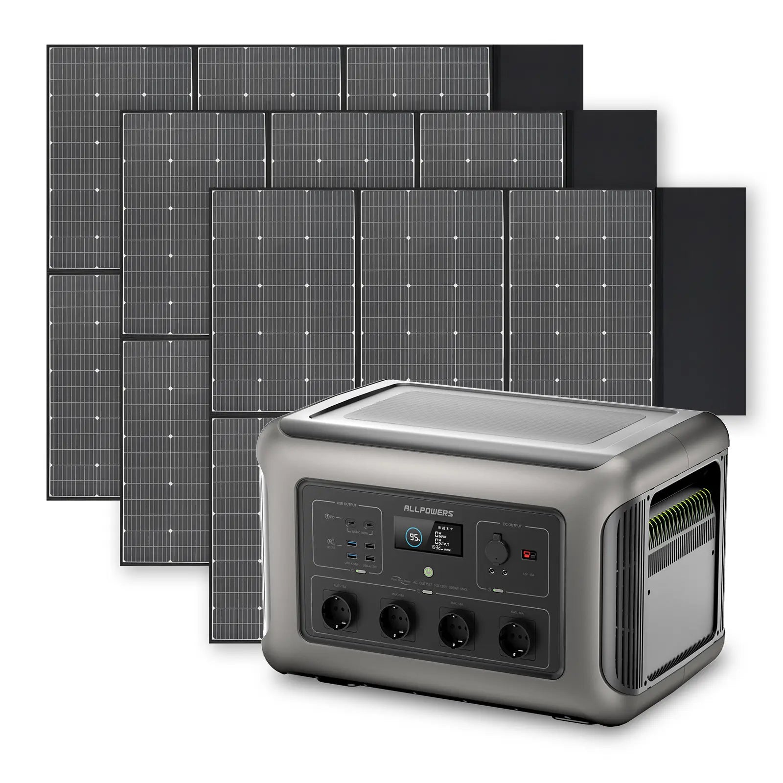 ALLPOWERS Zonnegeneratorset 3500W (R3500 + SP039 600W zonnepaneel)