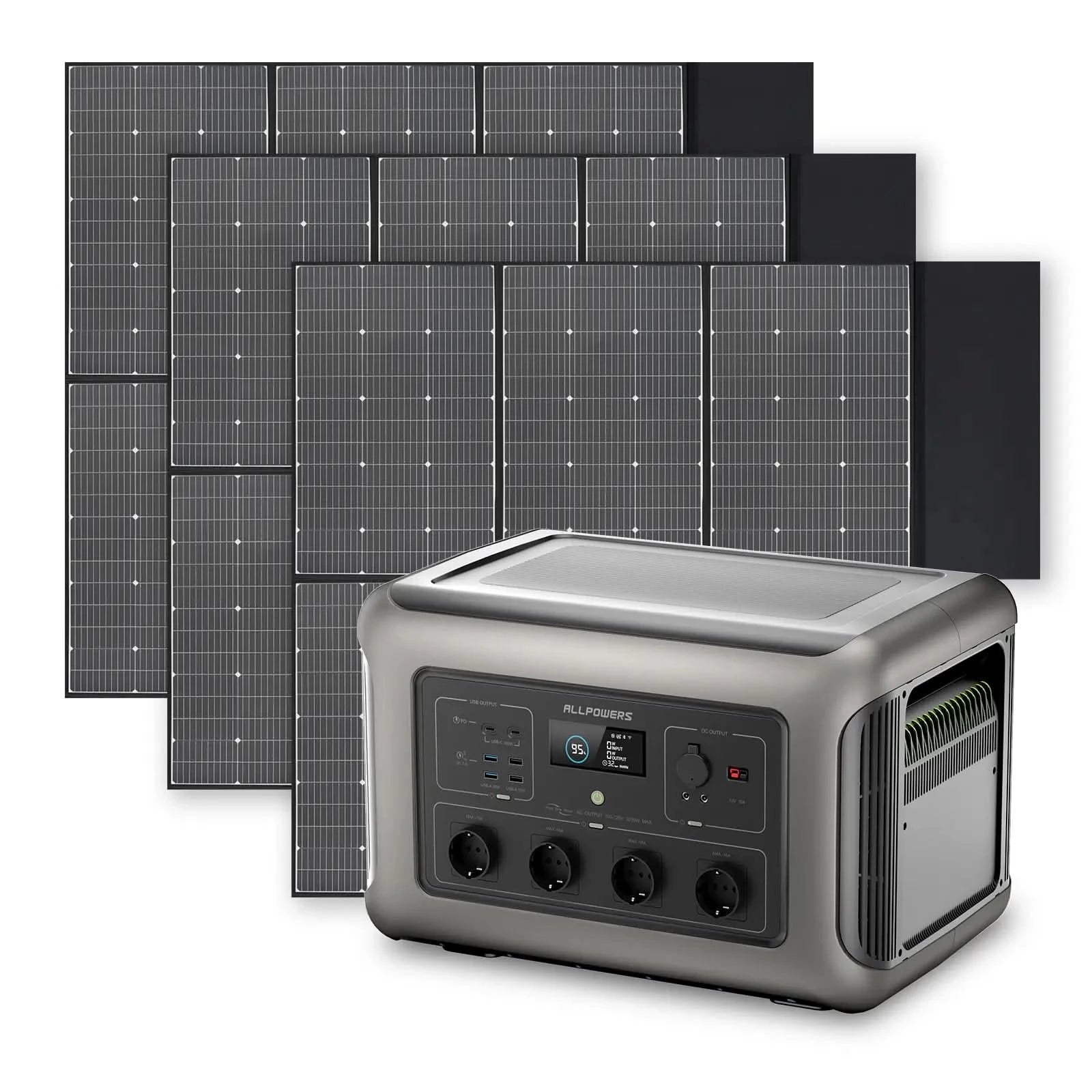 ALLPOWERS Zonnegeneratorset 3500W (R3500 + SP039 600W zonnepaneel)