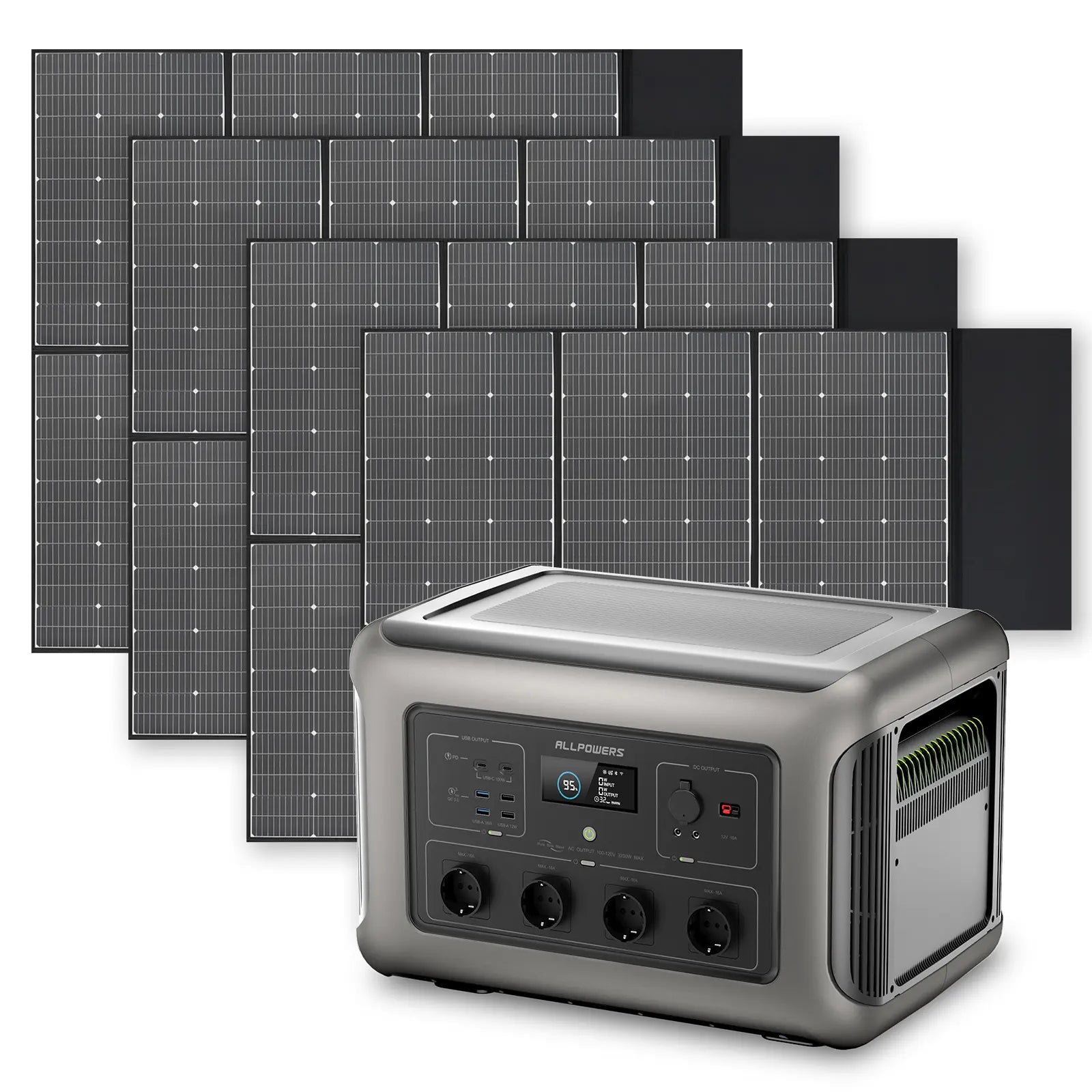 ALLPOWERS Zonnegeneratorset 3500W (R3500 + SP039 600W zonnepaneel)