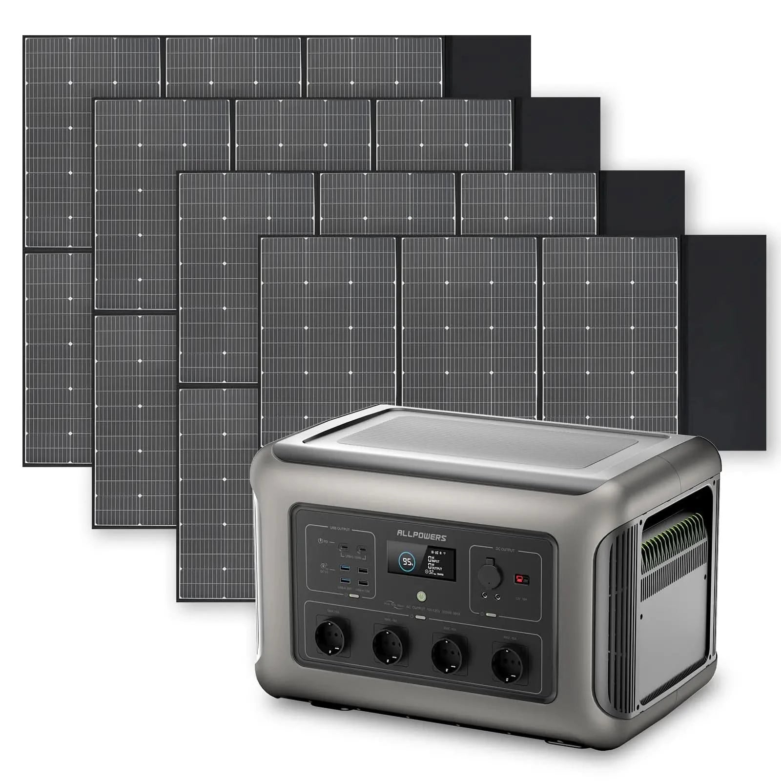 ALLPOWERS Zonnegeneratorset 3500W (R3500 + SP039 600W zonnepaneel)